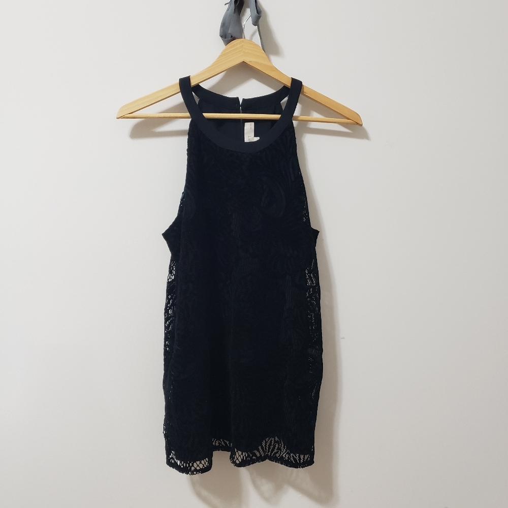 LOFT tank blouse with mesh design